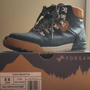 Women's 8 Forsake Patch Black/Tan Hiking Boot